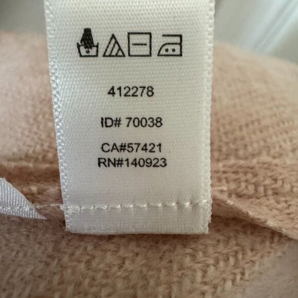 LOFT Pink Cream Neutral Colors Fringe Open Front Poncho One Size - Picture 9 of 11